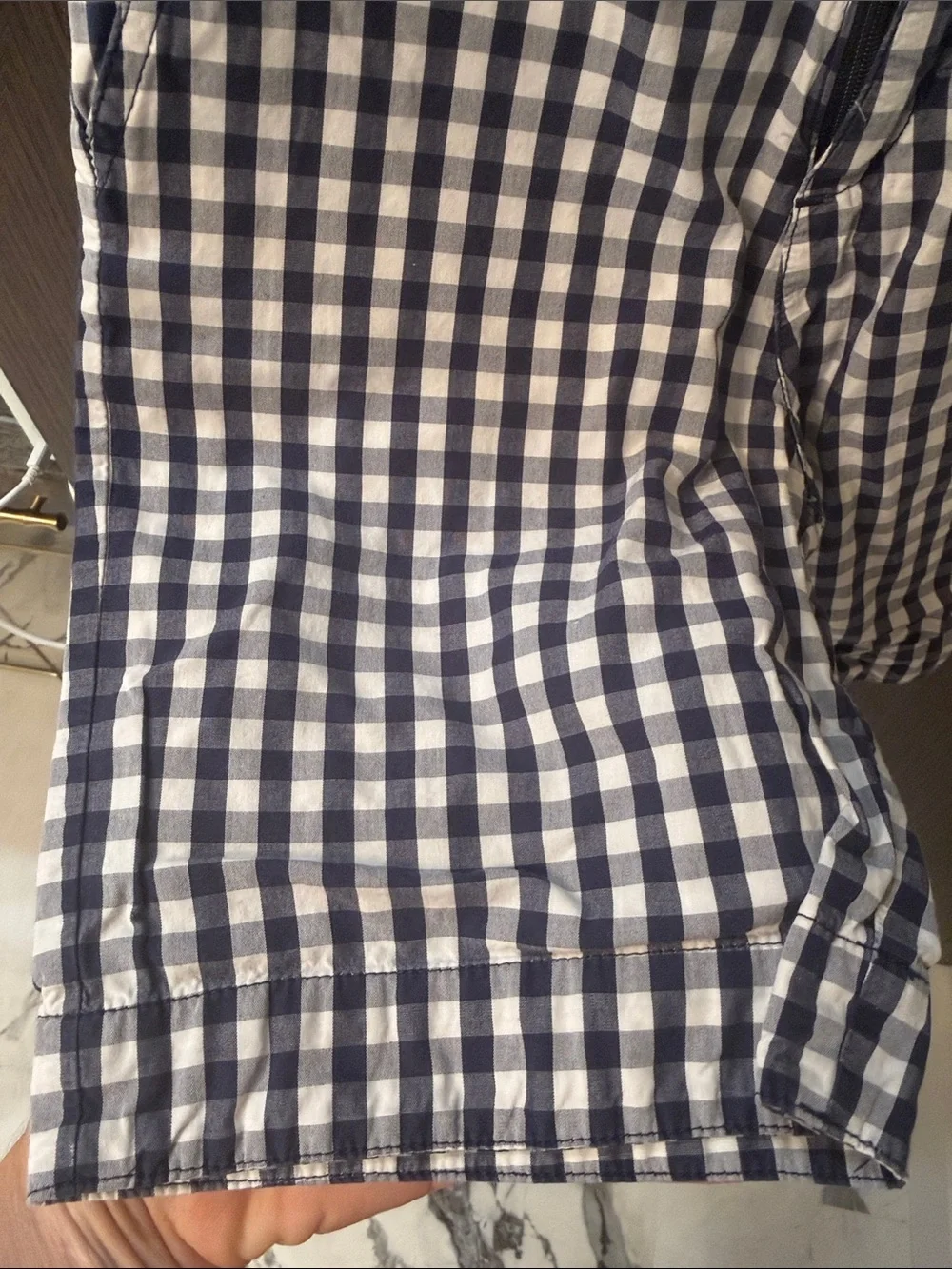 Toobydoo Navy & White Gingham Kids Shorts